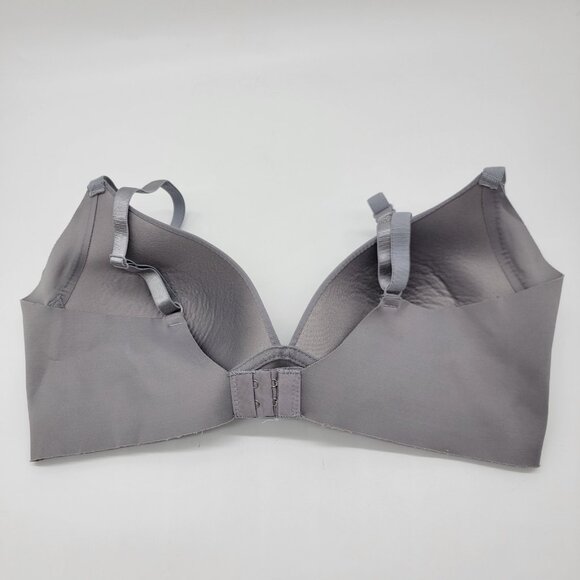 Catherine Malandrino Bra Women Bra 36C Gray Lightly Lined Wireless EUC - Picture 2 of 3